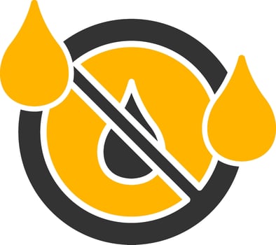 Urban Water Shortage Crisis Glyph Two Color vector