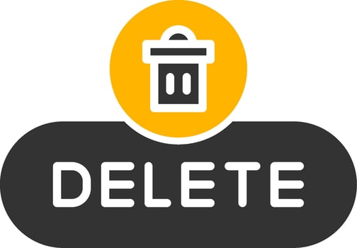 Delete Entry Button Glyph Two Color vector