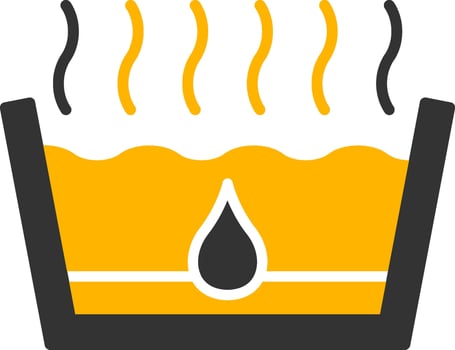 Boiling Steam Vapor Emission Glyph Two Color vector