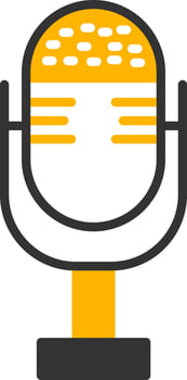 Studio Quality Streaming Microphone Glyph Two Color vector