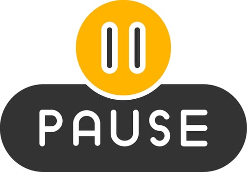 Pause Media Button Glyph Two Color vector