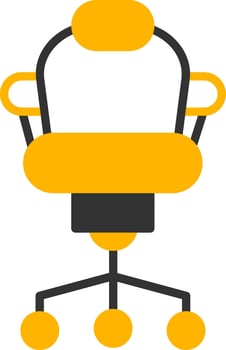 Orthopedic Ergonomic Desk Chair Glyph Two Color vector