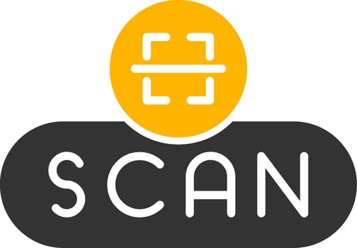 Start Scan Button Glyph Two Color vector