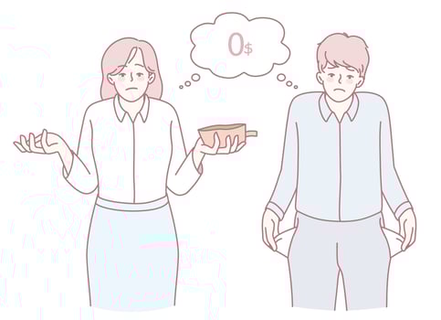 Confusion Over an Empty Bowl A Highly Relatable Situation That Many Can Understand and Laugh About vector