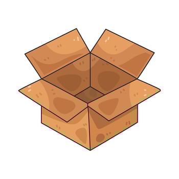 illustration of an open cardboard vector