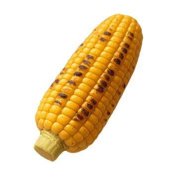 Realistic 3D Grilled Corn on Cob Close-up in Bright Lighting png
