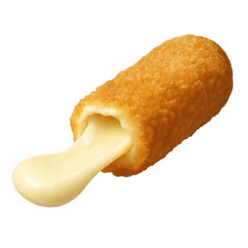 Simple 3D Render of Melting Cheese Stick on Isolated Background png