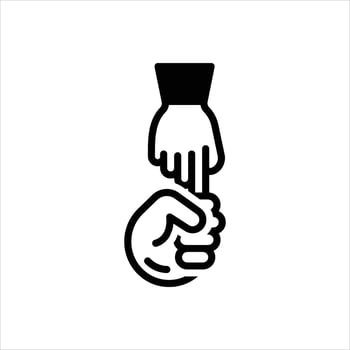 Solid holding icon vector