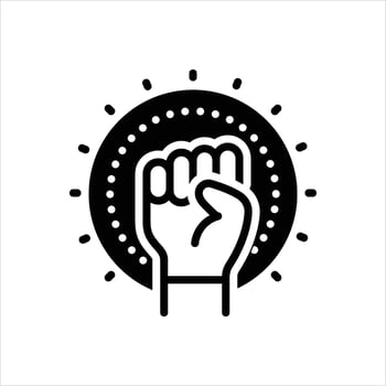 Solid icon revolt vector