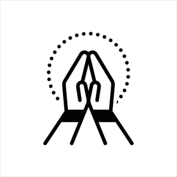 Solid icon gratitude vector
