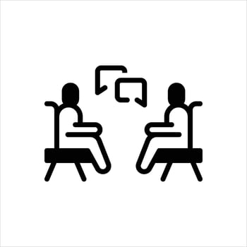 Solid icon talk vector
