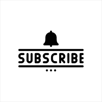 Solid icon subscribe vector
