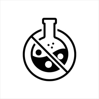 Solid icon chemical-free vector