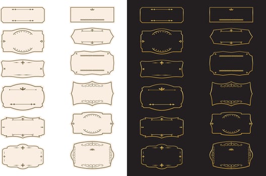 Elegant vintage label designs collection vector