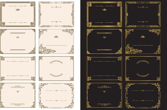 Elegant blank invitation card designs vector