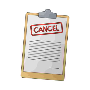 cancel file illustration vector