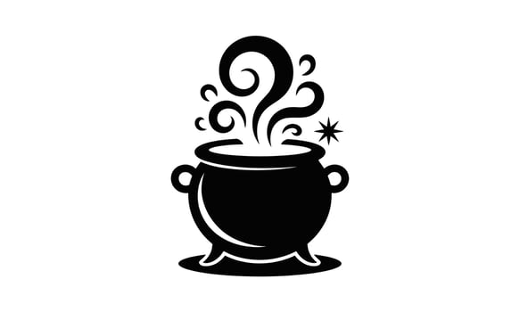Mystical witch silhouette design vector