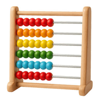 Colorful Child's Abacus for Learning Basic Counting Skills png