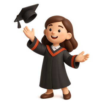 Happy Young Graduate Celebrating Achievement with Graduation Cap png