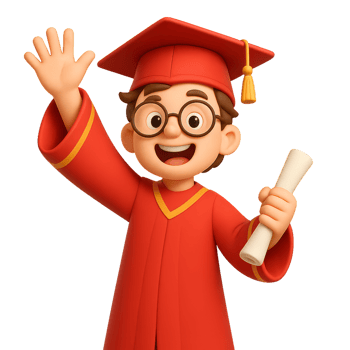 Joyful Graduate Celebrating Achievement with Diploma in Hand png