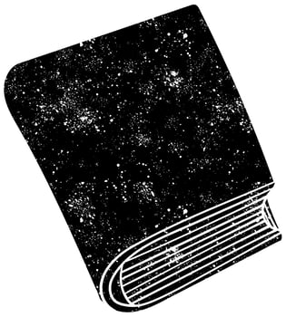 Black book with starry design on the cover vector