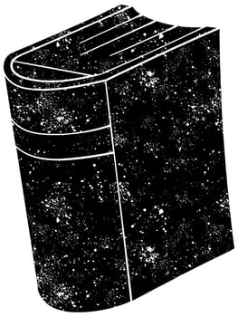 Unique black book design with artistic elements and patterns vector