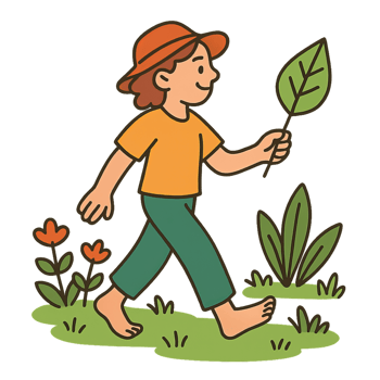 Barefoot Walk in Nature Embracing Simplicity and Joy png