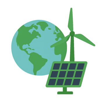 Green Energy Solutions for a Sustainable World Illustration png