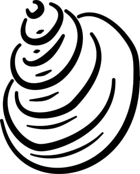 Shell with fine detailing for packaging beach stationery marine branding natural label use vector