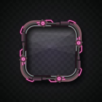 Futuristic neon frame design vector