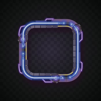 Blue square banner. Simple banner. Futuristic banner. vector