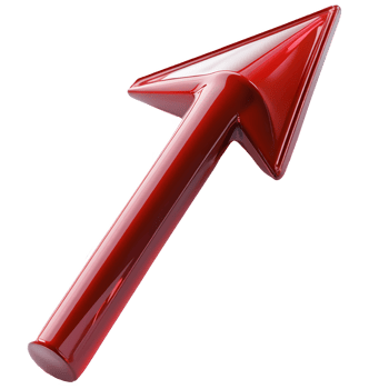 3d red arrow isolated png
