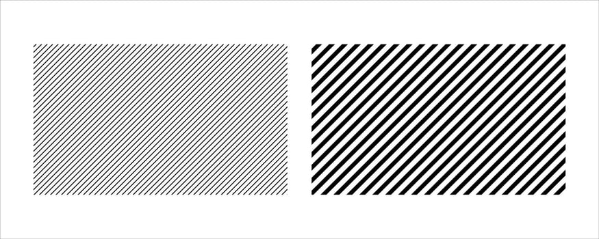 Diagonal Stripe Pattern .Minimalist Thin and Thick Line Design Set on White Background vector