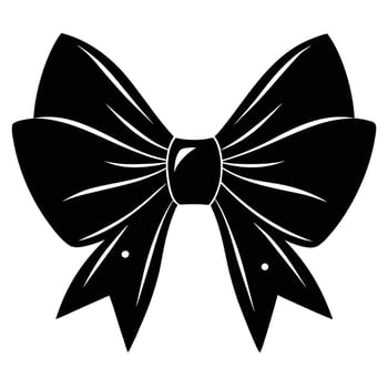 Elegant Black Bow Silhouette A Festive, Classic Design for Decorations, Gifts, and Projects - Professional digital artwork with vibrant colors and detailed composition vector