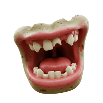 An open cartoon mouth with teeth and a tongue is displayed, possibly for humor or creative design. png