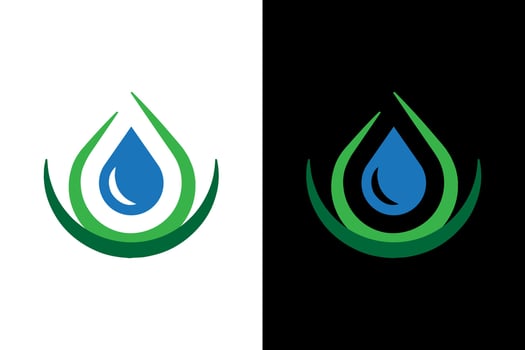 Eco Friendly Water Drop Leaf Logo Design vector
