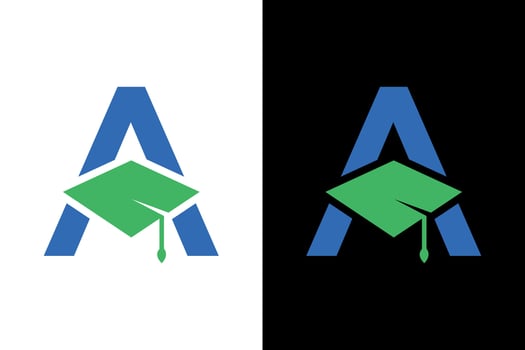Academic Achievement Logo with Initial A vector