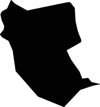 Teotongo Mexico silhouette map vector