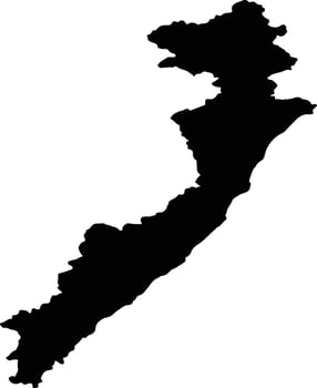 Terneysky District Russia silhouette map vector