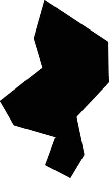 Tessaoua Niger silhouette map vector