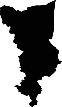 Tha Wung Thailand silhouette map vector