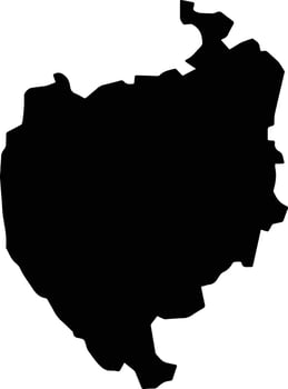 Thanh Liem Vietnam silhouette map vector