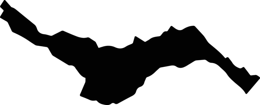 Thika Town Kenya silhouette map vector