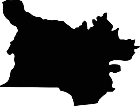 Thompson Town Jamaica silhouette map vector