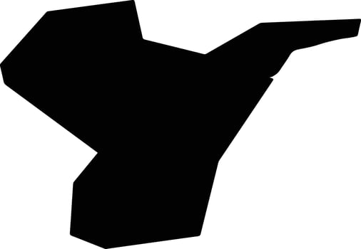 Tianjinshi China silhouette map vector