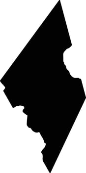 Tinian United States silhouette map vector