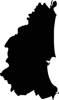 Tinh Gia Vietnam silhouette map vector