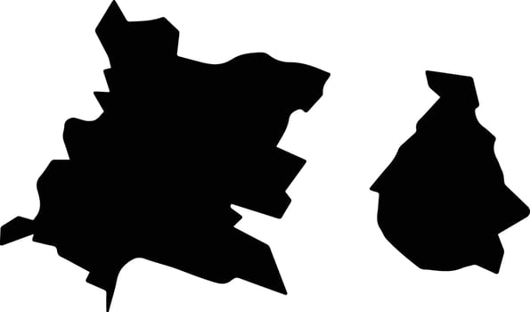 Tlalnepantla de Baz Mexico silhouette map vector