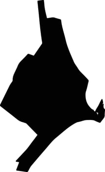 Toamasina I Madagascar silhouette map vector