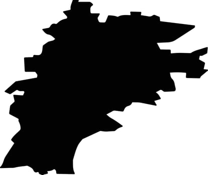Tokaryovsky District Russia silhouette map vector